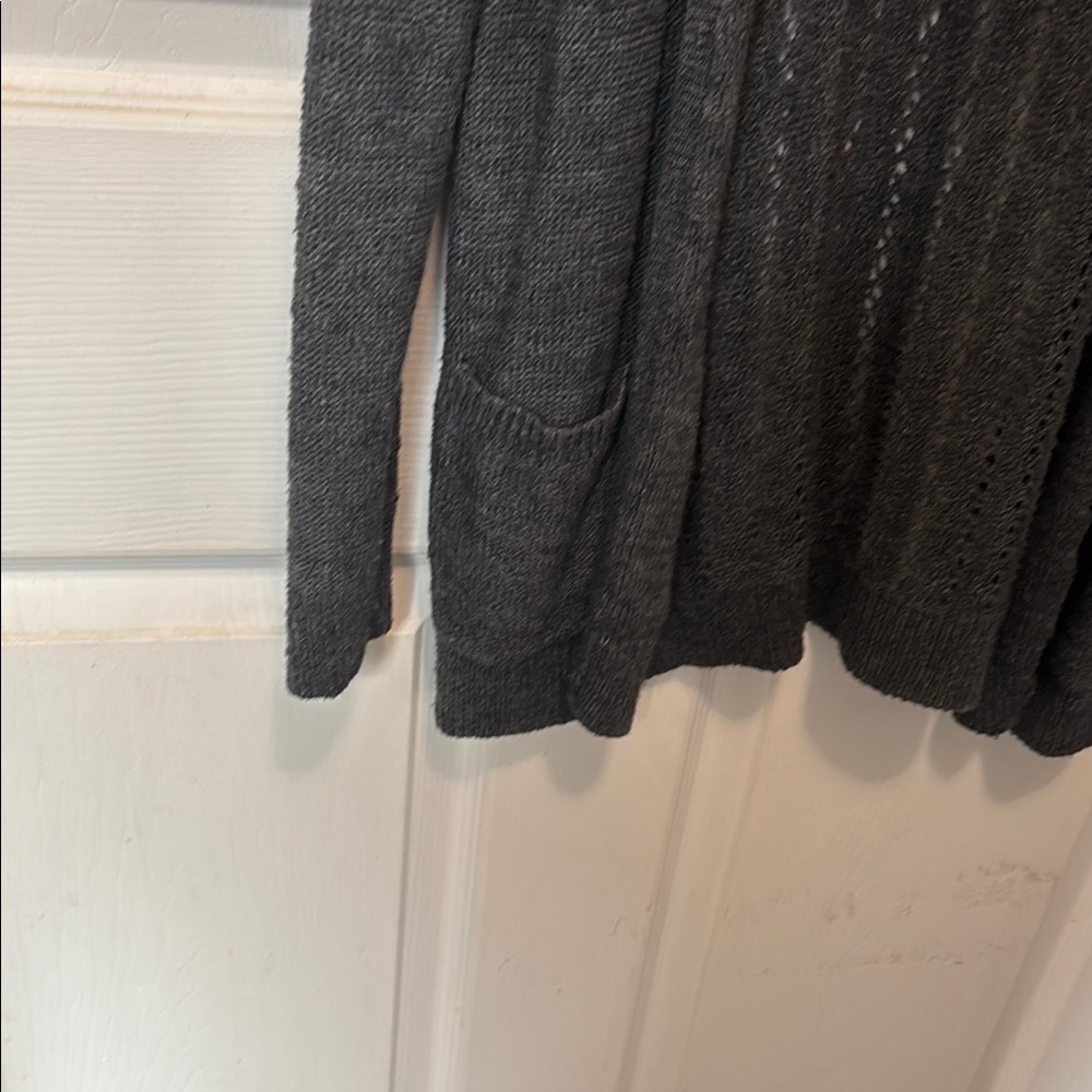 Gray Open-Front Sweater - Picture 2 of 4